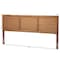 Baxton Studio Seren Mid-Century Walnut Brown Finished Wood King Size Headboard 156-9427 - alternate 4